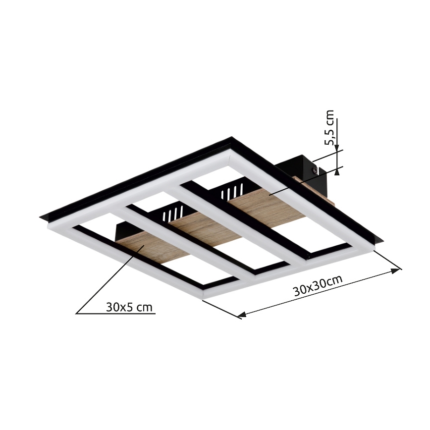 Globo - LED taklampa LED/18W/230V 3000K 30x30 cm