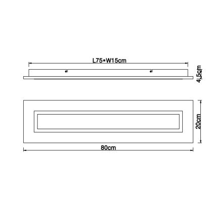 Globo - LED taklampa LED/24W/230V