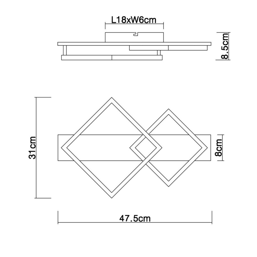 Globo - LED taklampa LED/18W/230V