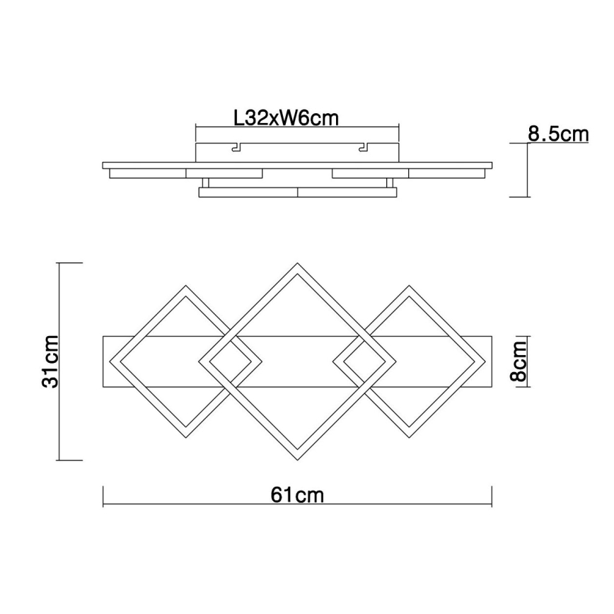 Globo - LED taklampa LED/24W/230V