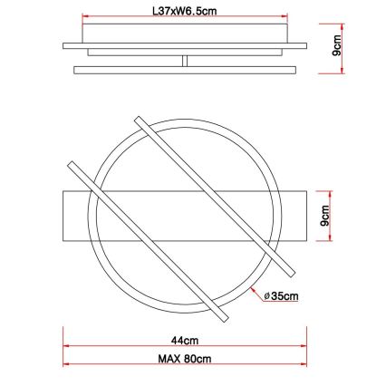 Globo - LED taklampa LED/32W/230V
