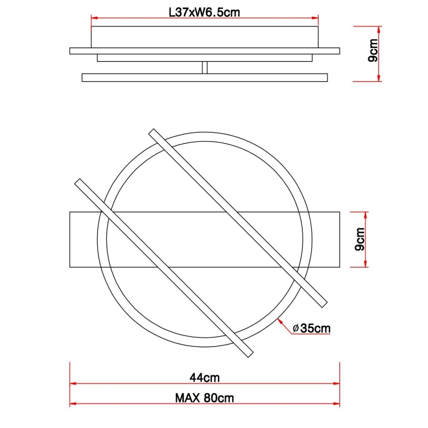 Globo - LED taklampa LED/32W/230V