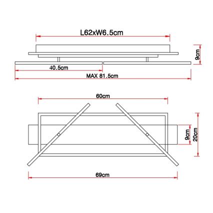 Globo - LED taklampa LED/32W/230V