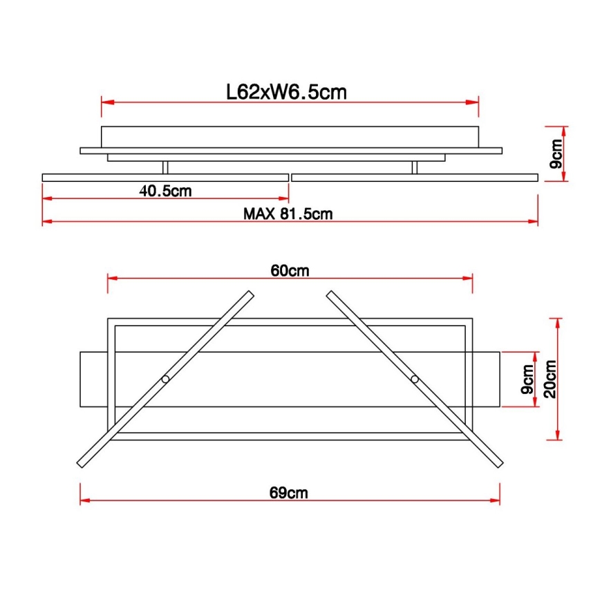 Globo - LED taklampa LED/32W/230V