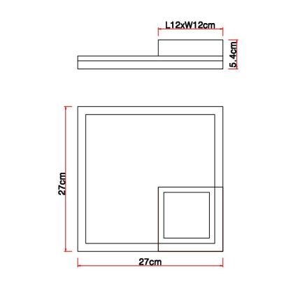 Globo - LED taklampa LED/12W/230V