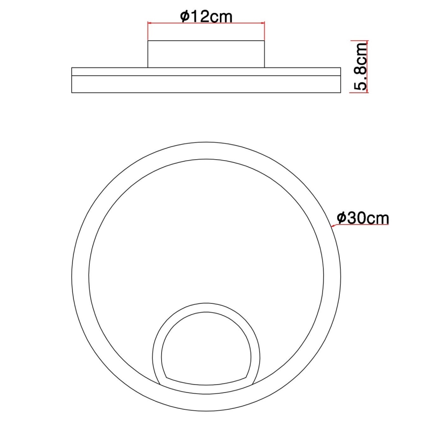 Globo - LED taklampa LED/12W/230V