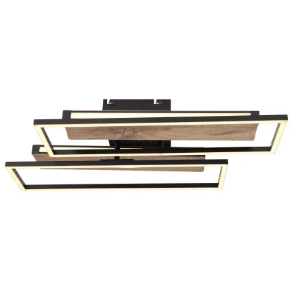 Globo 67299D1 - LED-taklampa COLLI LED/48W/230V 52 x 60 cm brun/svart