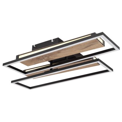 Globo 67299D1 - LED-taklampa COLLI LED/48W/230V 52 x 60 cm brun/svart