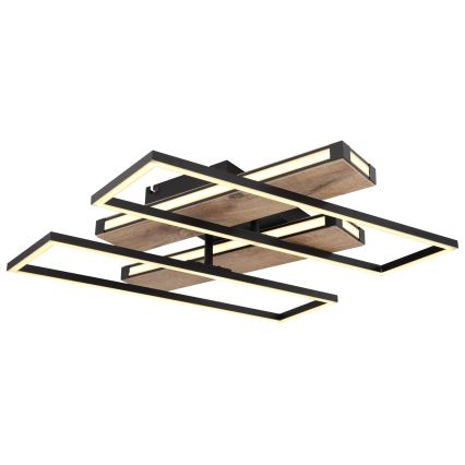 Globo 67299D1 - LED-taklampa COLLI LED/48W/230V 52 x 60 cm brun/svart