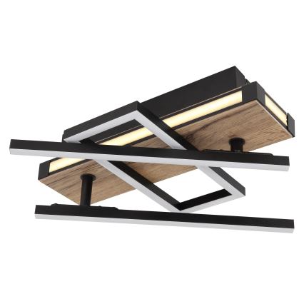 Globo 67299D2 - LED taklampa COLLI LED/30W/230V 46x68 cm brun/svart