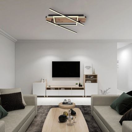 Globo 67299D3 - LED taklampa COLLI LED/40W/230V 88x120 cm beige/svart