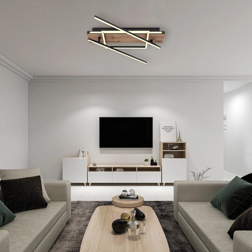 Globo 67299D3 - LED taklampa COLLI LED/40W/230V 88x120 cm beige/svart