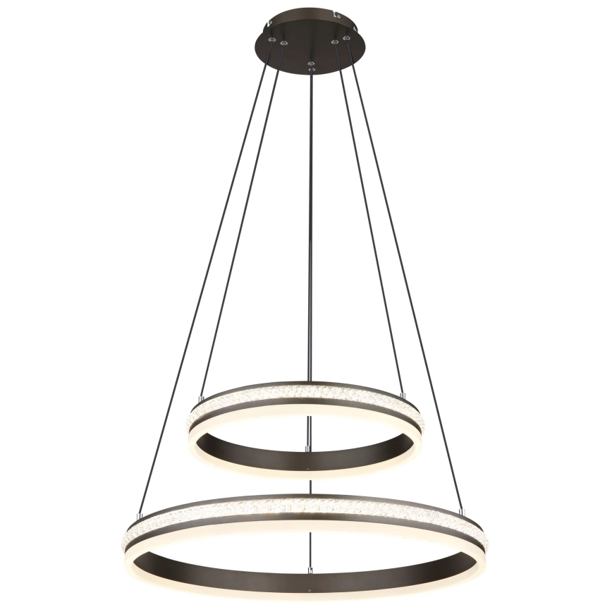 Globo - LED ljusreglerad ljuskrona på textilsladd LED/60W/230V 2700K-6000K + fjärrkontroll