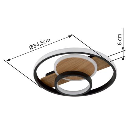 Globo - LED taklampa LED/24W/230V