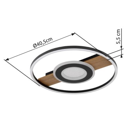 Globo - LED taklampa LED/24W/230V