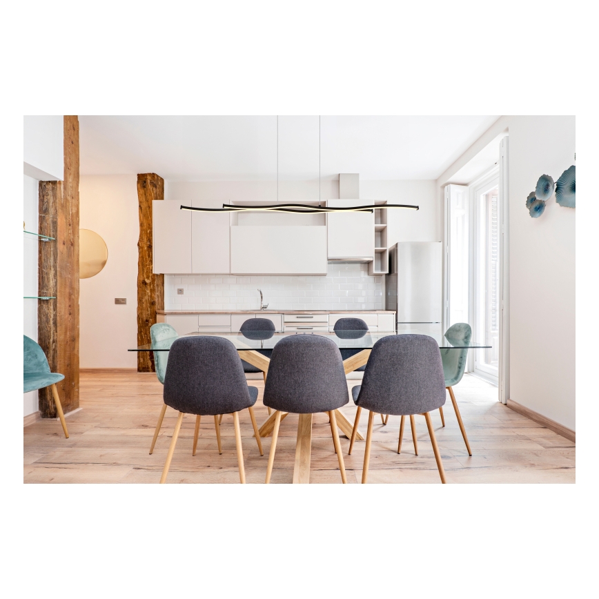 Globo - LED ljuskrona med textilsladd LED/30W/230V 3000K