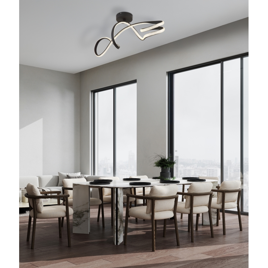 Globo - LED ytmonterad ljuskrona LED/30W/230V svart