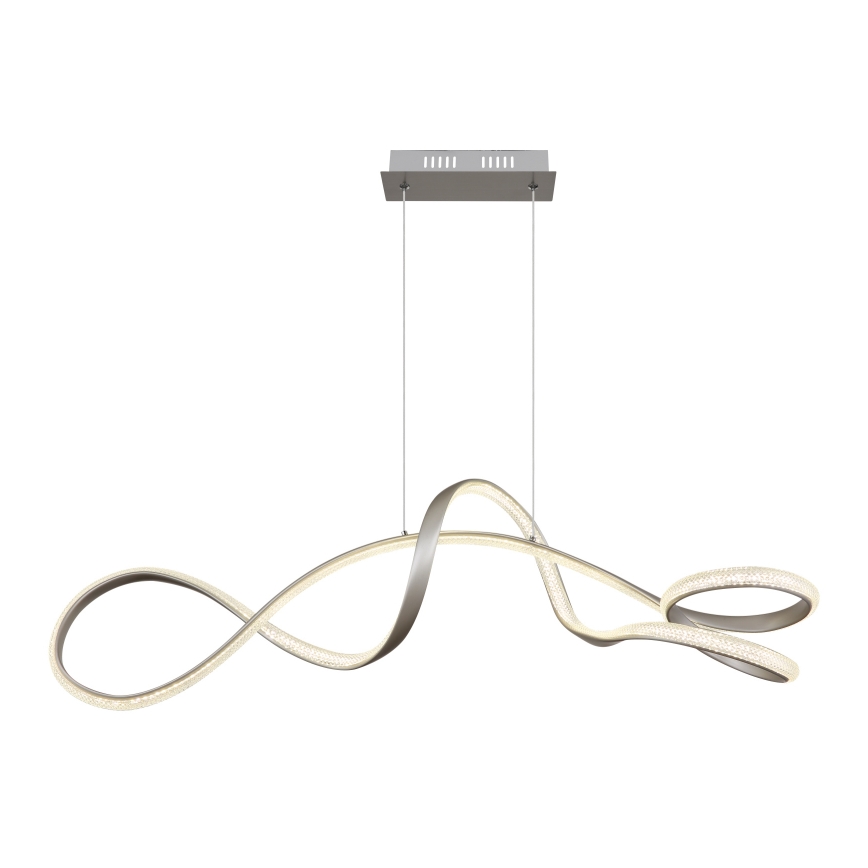 Globo - LED ljuskrona med textilsladd LED/40W/230V matt krom