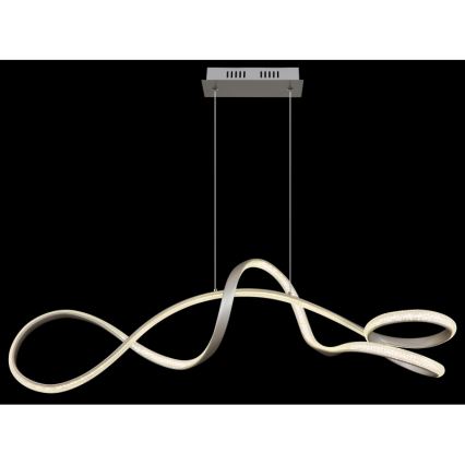 Globo - LED ljuskrona med textilsladd LED/40W/230V matt krom