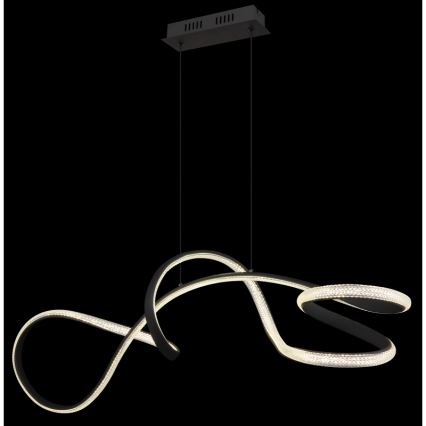 Globo - LED ljuskrona med textilsladd LED/40W/230V svart
