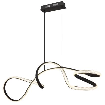 Globo - LED ljuskrona med textilsladd LED/40W/230V svart