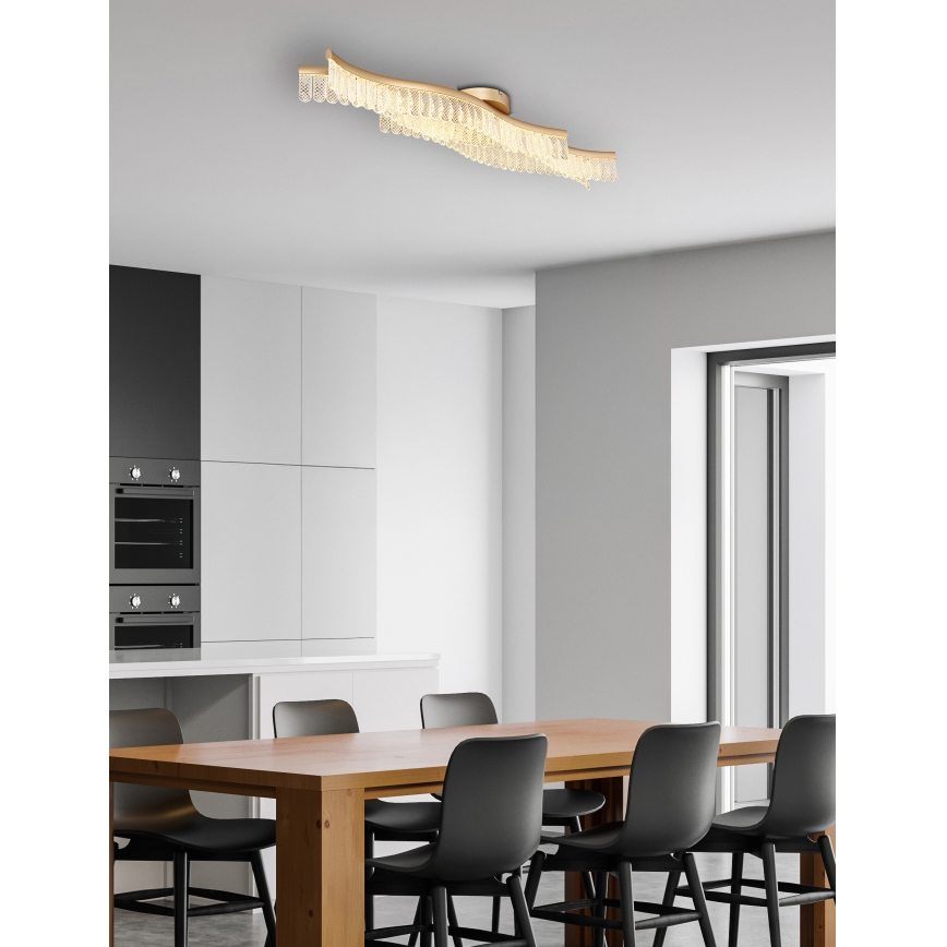 Globo - LED taklampa LED/35W/230V 3200K 18x108 cm guld