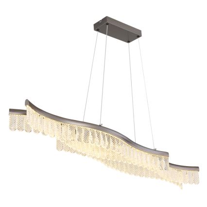 Globo - LED ljuskrona med textilsladd LED/35W/230V 3200K matt krom