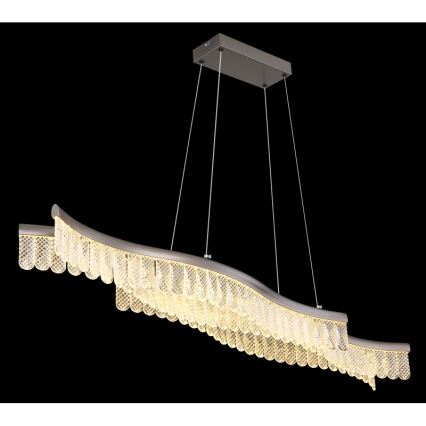 Globo - LED ljuskrona med textilsladd LED/35W/230V 3200K matt krom