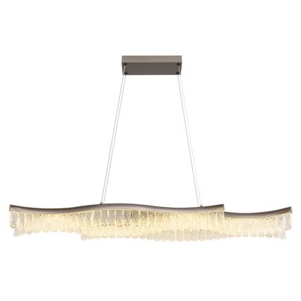 Globo - LED ljuskrona med textilsladd LED/35W/230V 3200K matt krom