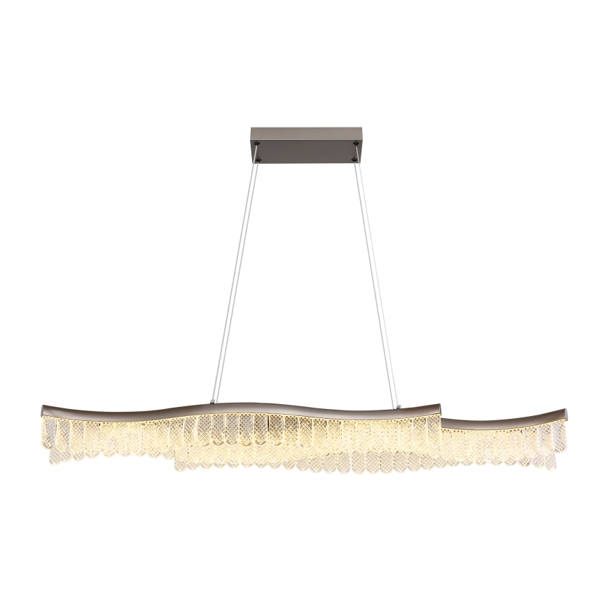 Globo - LED ljuskrona med textilsladd LED/35W/230V 3200K matt krom