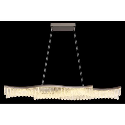 Globo - LED ljuskrona med textilsladd LED/35W/230V 3200K matt krom