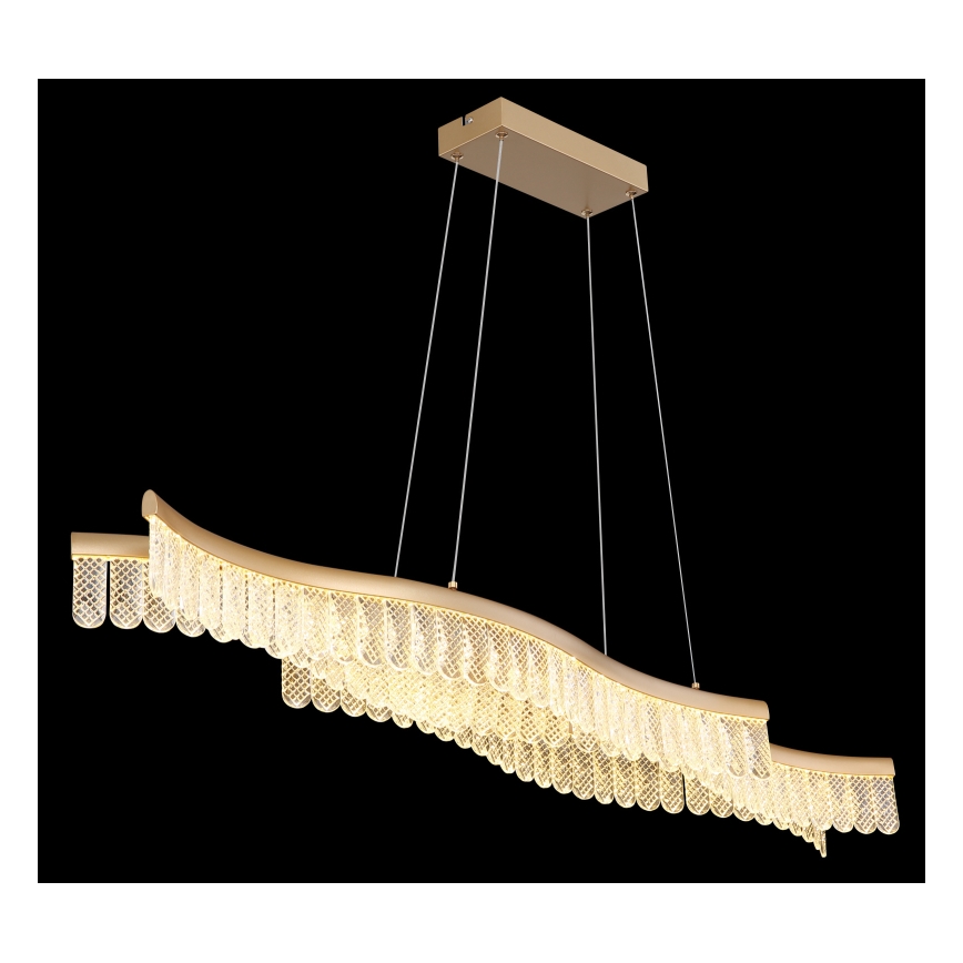 Globo - LED ljuskrona med textilsladd LED/35W/230V 3200K guld