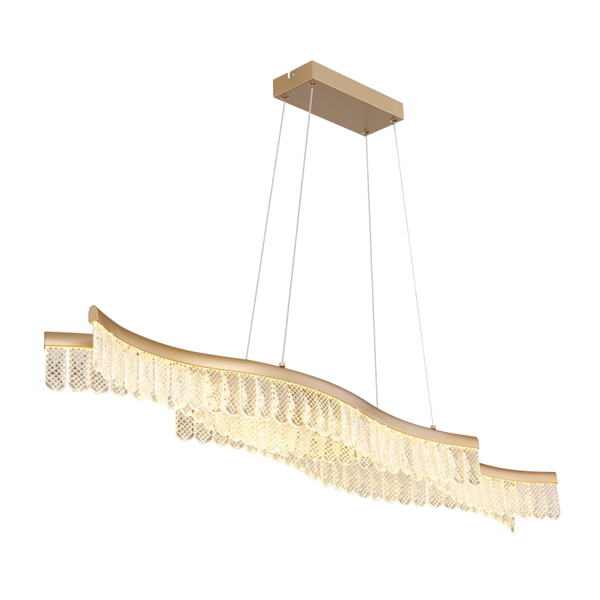 Globo - LED ljuskrona med textilsladd LED/35W/230V 3200K guld