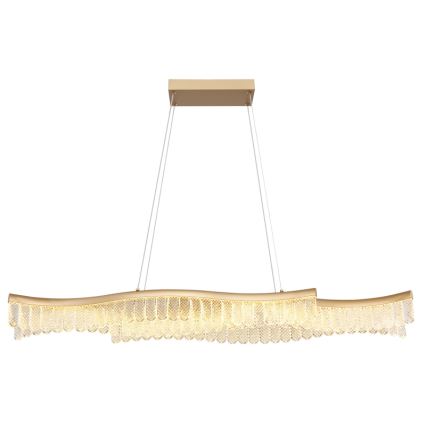 Globo - LED ljuskrona med textilsladd LED/35W/230V 3200K guld