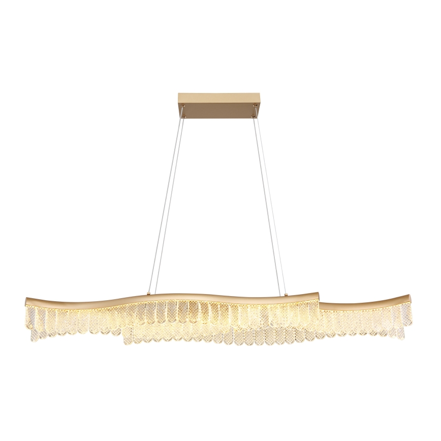 Globo - LED ljuskrona med textilsladd LED/35W/230V 3200K guld