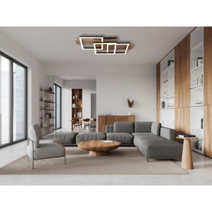 Globo - LED taklampa LED/24W/230V 3000K 33x58 cm brun/svart