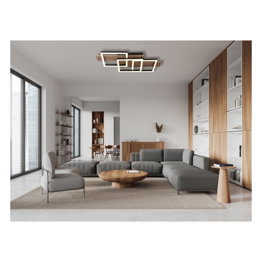 Globo - LED taklampa LED/24W/230V 3000K 33x58 cm brun/svart