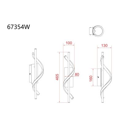 Globo - LED-vägglampa LED/12,5W/230V 3000K