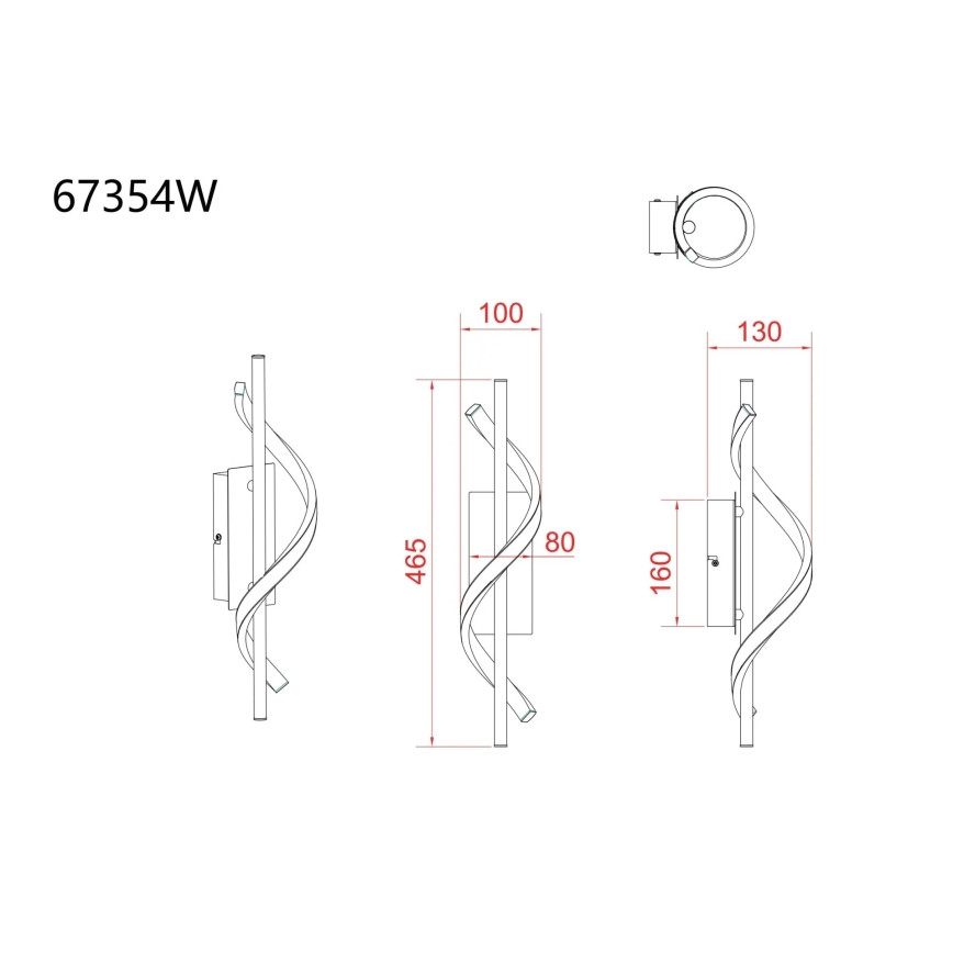 Globo - LED-vägglampa LED/12,5W/230V 3000K