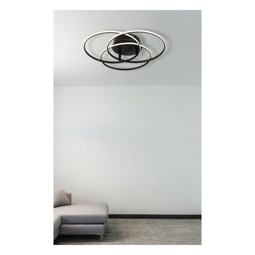 Globo - LED taklampa LED/40W/230V 4000K diameter 45,6 cm svart