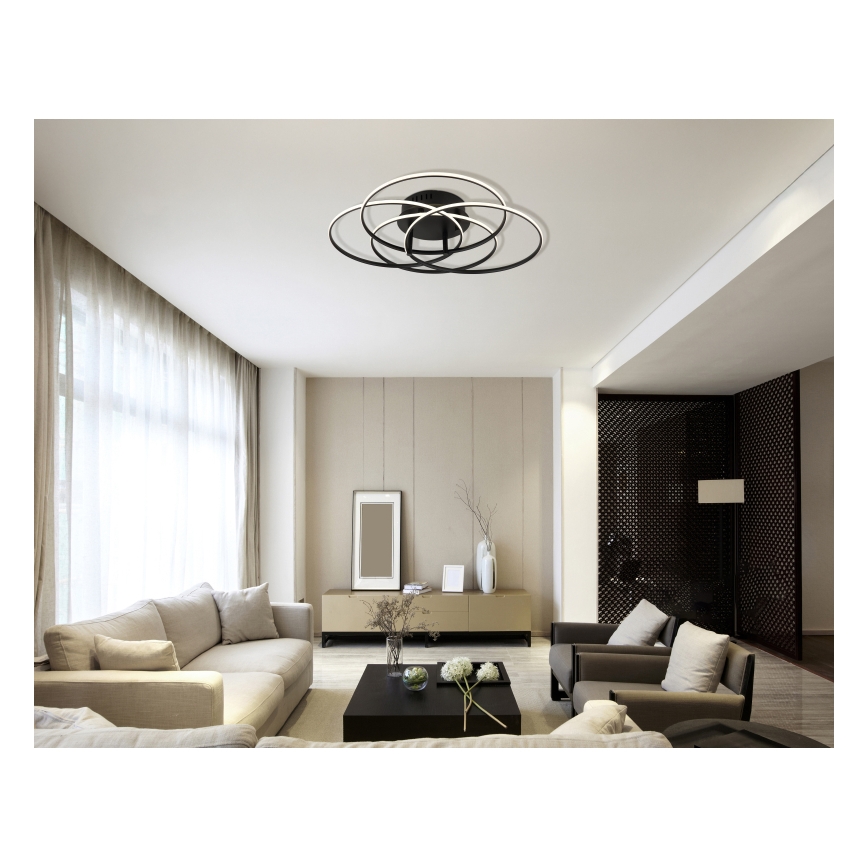 Globo - LED taklampa LED/55W/230V 4000K diameter 51,5 cm svart