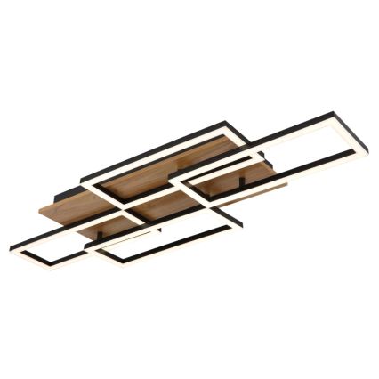 Globo - Dimmbar LED-taklampa LED/40W/230V 2700-6500K 32,5x87,5 cm brun/svart + fjärrkontroll
