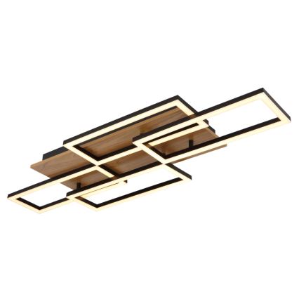 Globo - Dimmbar LED-taklampa LED/40W/230V 2700-6500K 32,5x87,5 cm brun/svart + fjärrkontroll