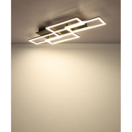 Globo - dimbar LED-taklampa 40W/230V 2700-6500K 32,5x87,5 cm svart + fjärrkontroll