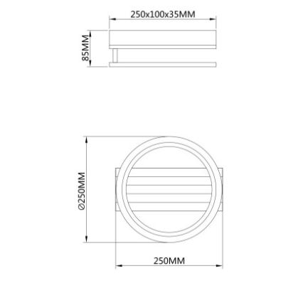 Globo - LED takarmatur LED/10W/230V 3000/4200/600K 25x25 cm