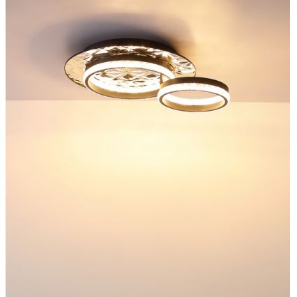 Globo - LED taklampa LED/24W/230V 3000K 40x50,5 cm svart/skinande krom