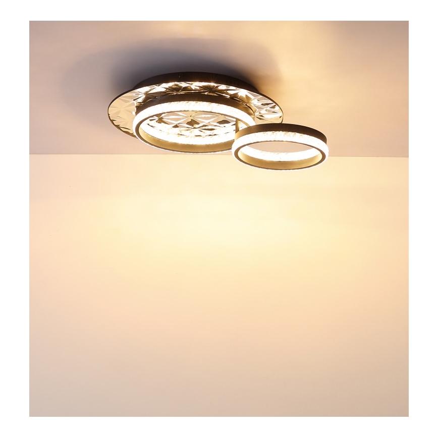 Globo - LED taklampa LED/24W/230V 3000K 40x50,5 cm svart/skinande krom