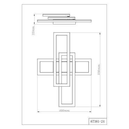 Globo - LED-taklampa LED/24W/230V 3000/4000/6000K