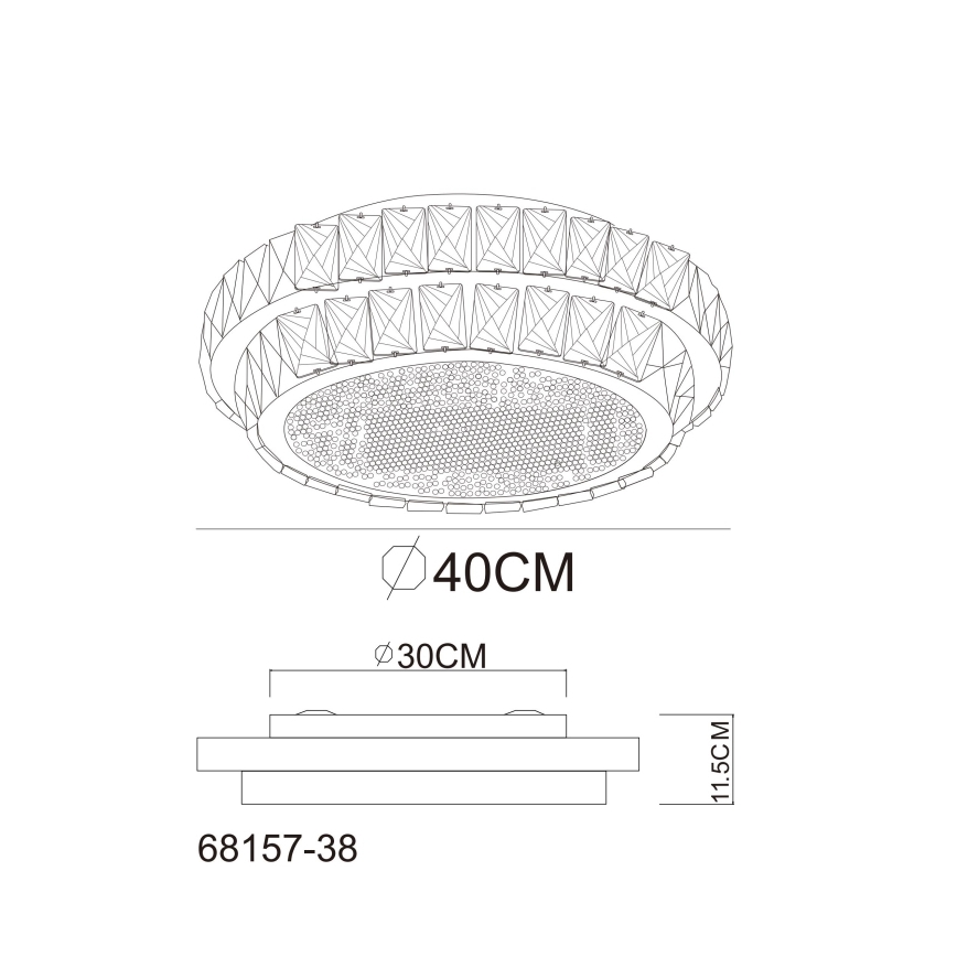 Globo - Dimbart LED-takarmatur LED/38W/230V 2700-6000K Ø 40 cm + fjärrkontroll