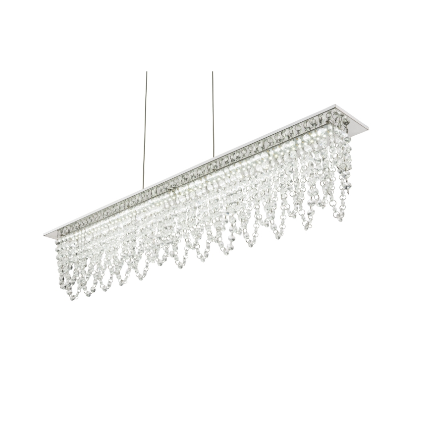 Globo - LED Ljusreglerad kristall ljuskrona på snöre LED/24W/230V 3000-6000K + fjärrkontroll